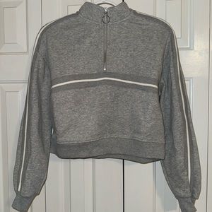 Gray Cropped Urban Outfitters Zip-up